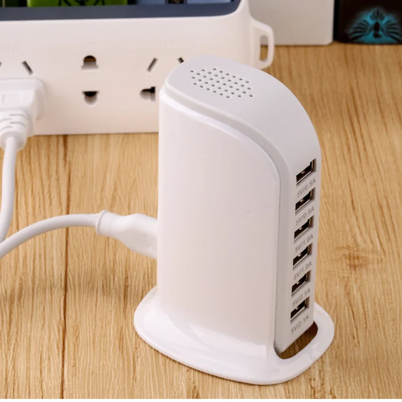  Универсальный Мульти 6 Порты USB быстрое зарядное устройство для быстрой зарядки док-станция с несколькими Путешествия адаптер настенная розетка