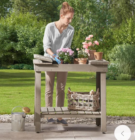 Factory OEM Station Grow Raised Seed Bed Workstation Wooden Flowerpot Planter Shelves Rack Garden Potting Bench Table