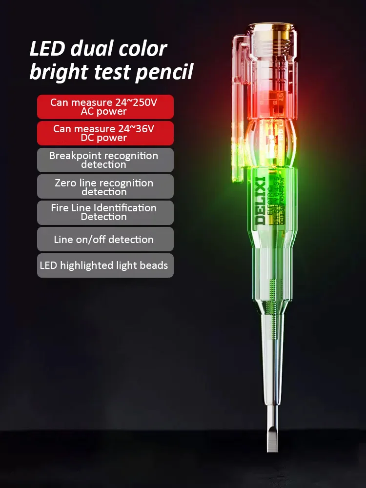Delixi Electrician electrician special high-brightness color light measurement electric pen test disconnection