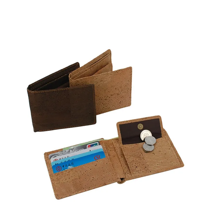 2022 New Trend  Original Ecology Biodegradable  Cork Pocket Coin Wallet  Made of Natural Portugal Cork