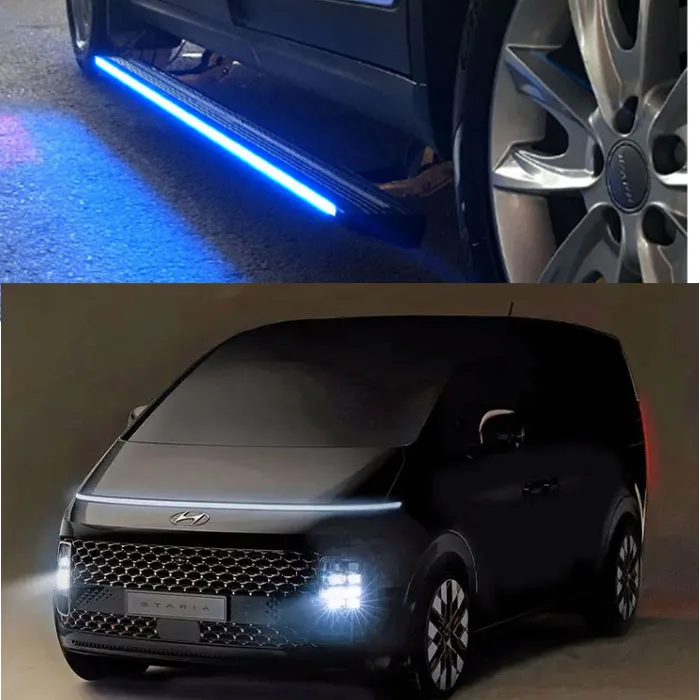 electric car side step electric side step bar running boards LED light optional for Staria