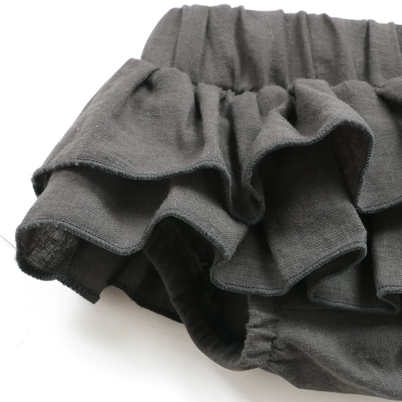 
Boutique Infant Toddler Clothing Ruffled Underwear Baby Wholesale Bloomers Baby Clothes Linen Bloomers 