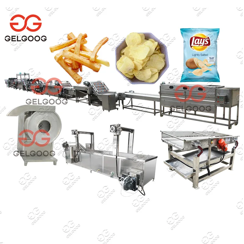 Continuous Fryers Automatically Frying Potato Chips Machine For Sale