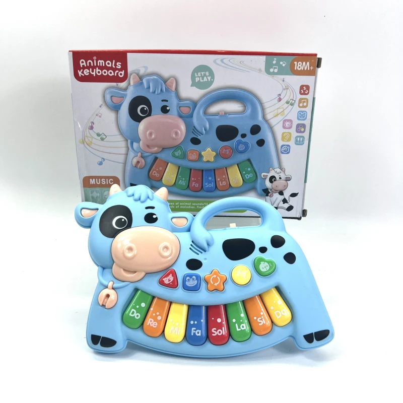 Wholesale plastic baby education toy musical instrument animal piano toy keyboard