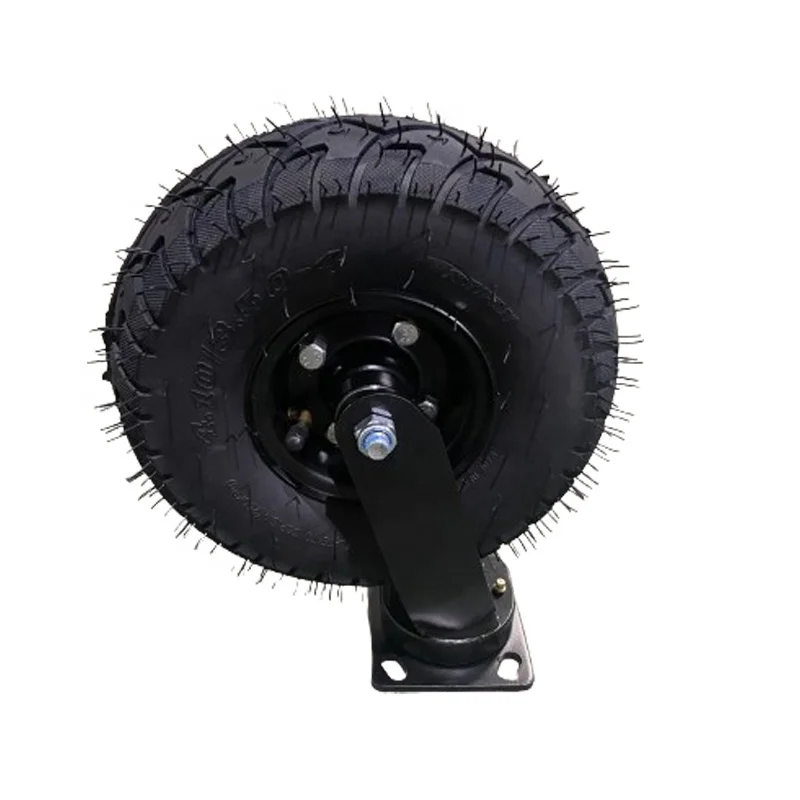  Inflatable Wheel Pneumatic Casters Caster Trolley Wheels Industrial Caster Pu Shipping Container Polyurethane