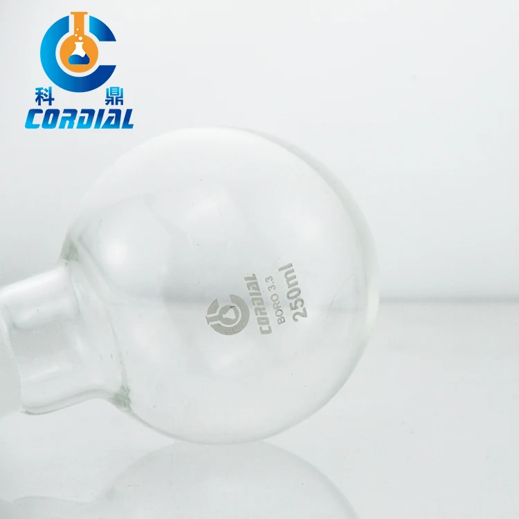 100ml 150ml 250ml 500ml Clear Glass Round Bottom Flask For Lab Use boiling flask