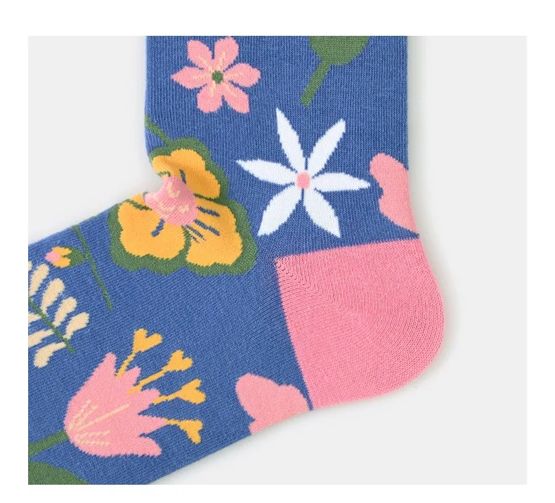 Manufacturer wholesale fashion mens women funny mismatched couple unisex ab cartoon happy socks