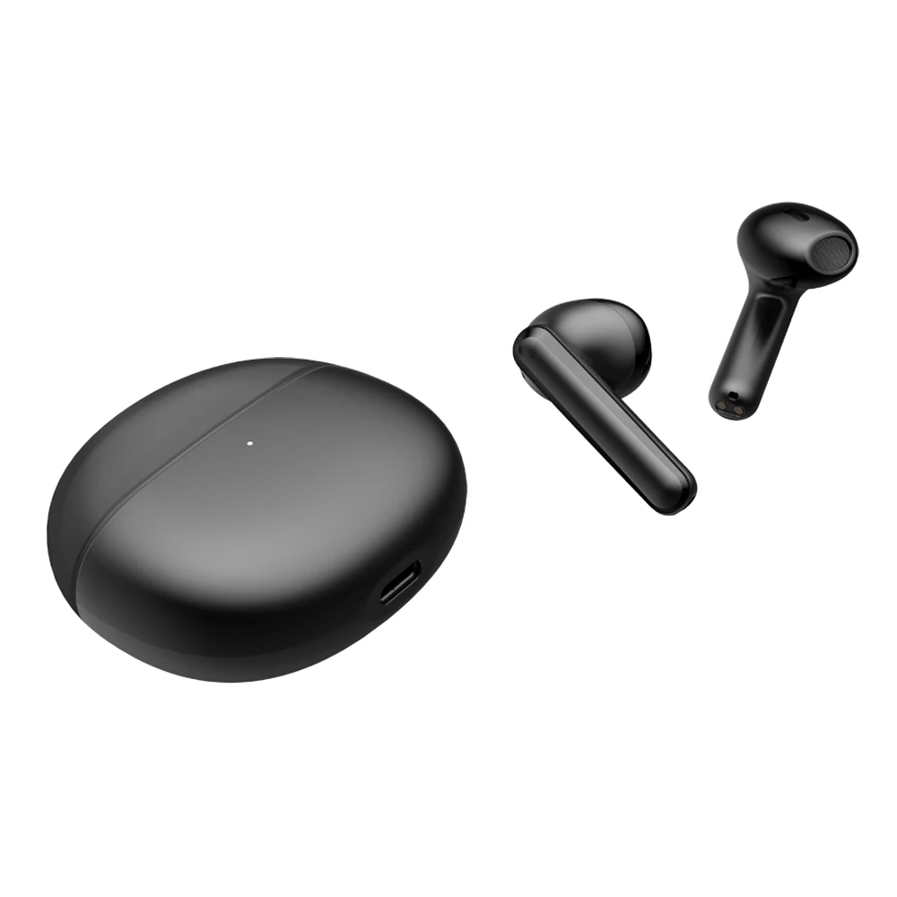 Translucent dual mic enc dnc type c fast charging 60ms low latency gaming tws ture wireless earphone with one key reset button