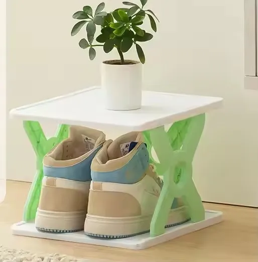 2024 Hot Selling Shoe Rack Simple Easy To Assemble Household Foldable Plastic Shoes Holder