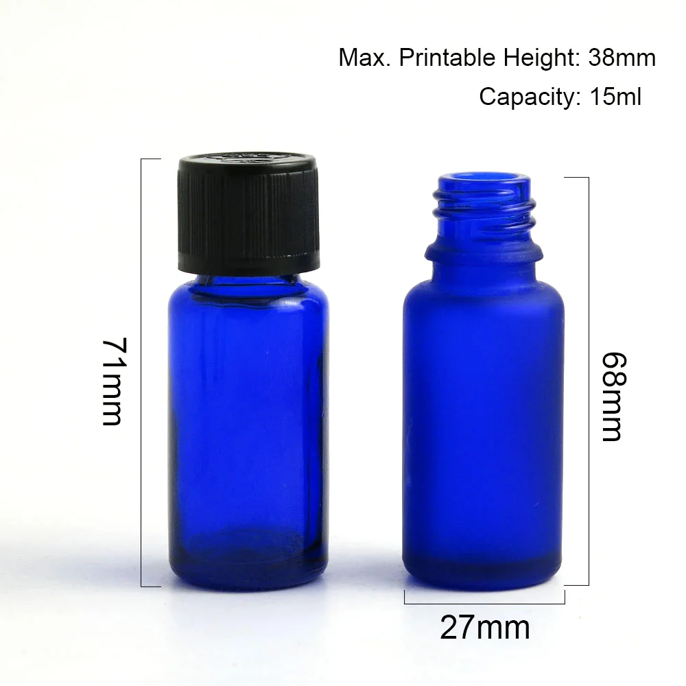 Manufacture Frosted Amber Clear Green Blue 15mL Glass Essential Oil Bottle Personal Care Syrup Liquor Glass Bottle
