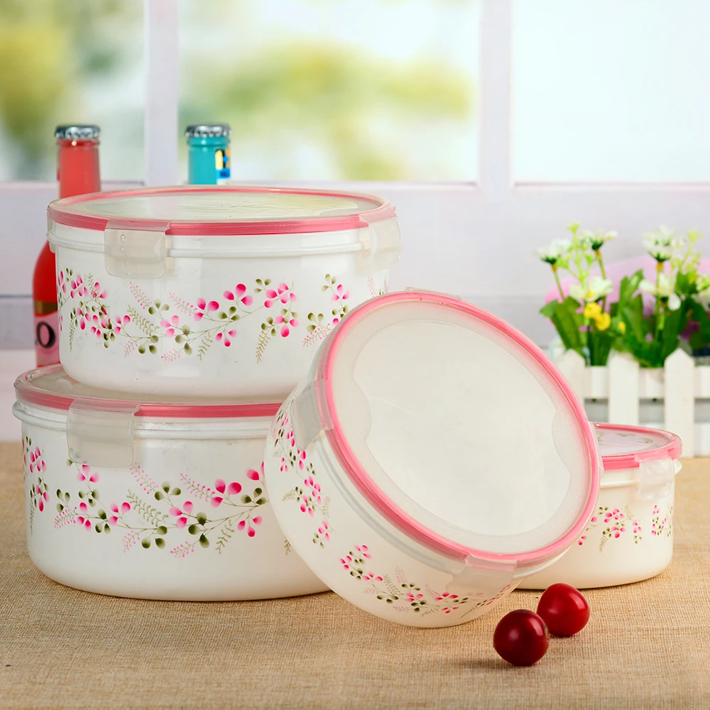 4 pcs per set  PP Plastic food container /plastic food box Plastic kitchenware for food warm