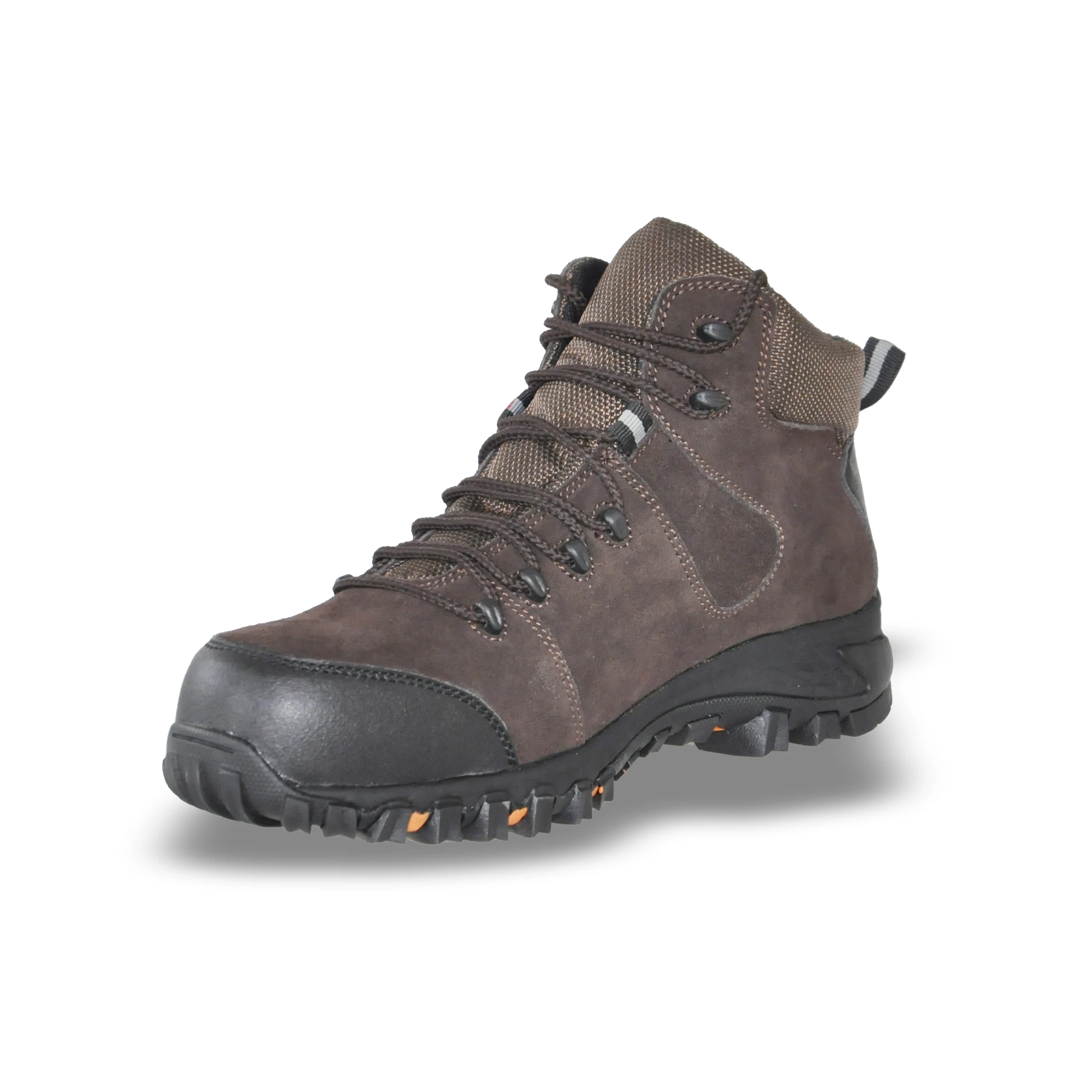 Mountaineering Suede Leather Safety Shoes Construction Work Shoes With Steel Toe Lightweight Comfortable Mid Cut