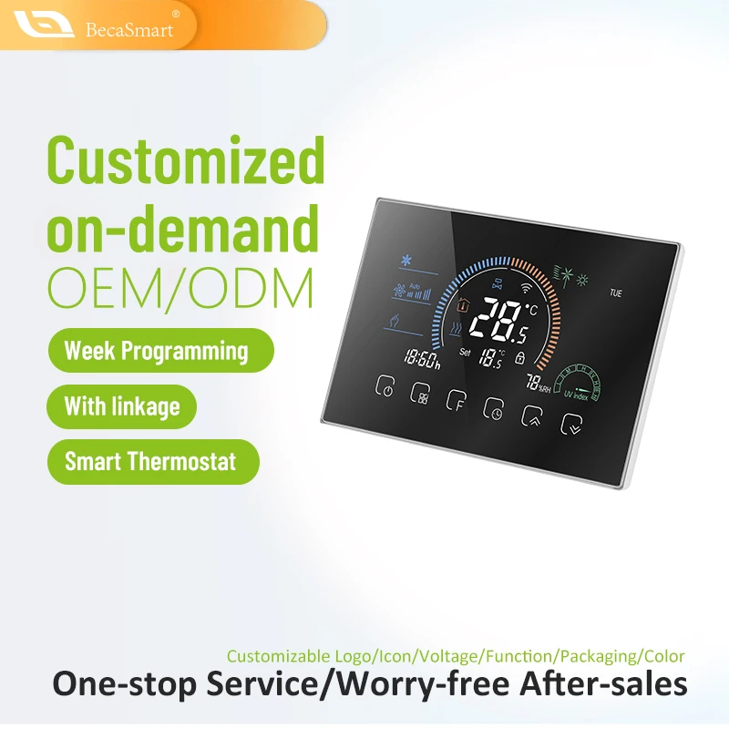 Beca BAC-8000 Home Thermostat Split Air Conditioners Programmable FCU/ Central Air Conditioning Smart Wifi Thermostat