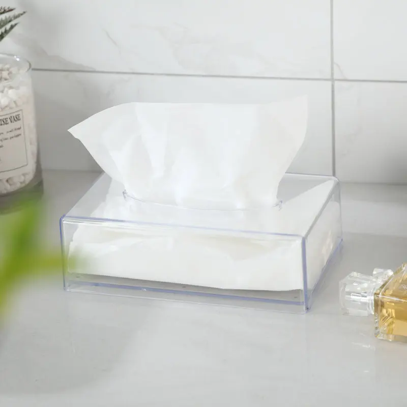 
Amazon Hot Sale Countertop Acrylic Tissue Box Cover, Clear Acrylic Tissue Box 
