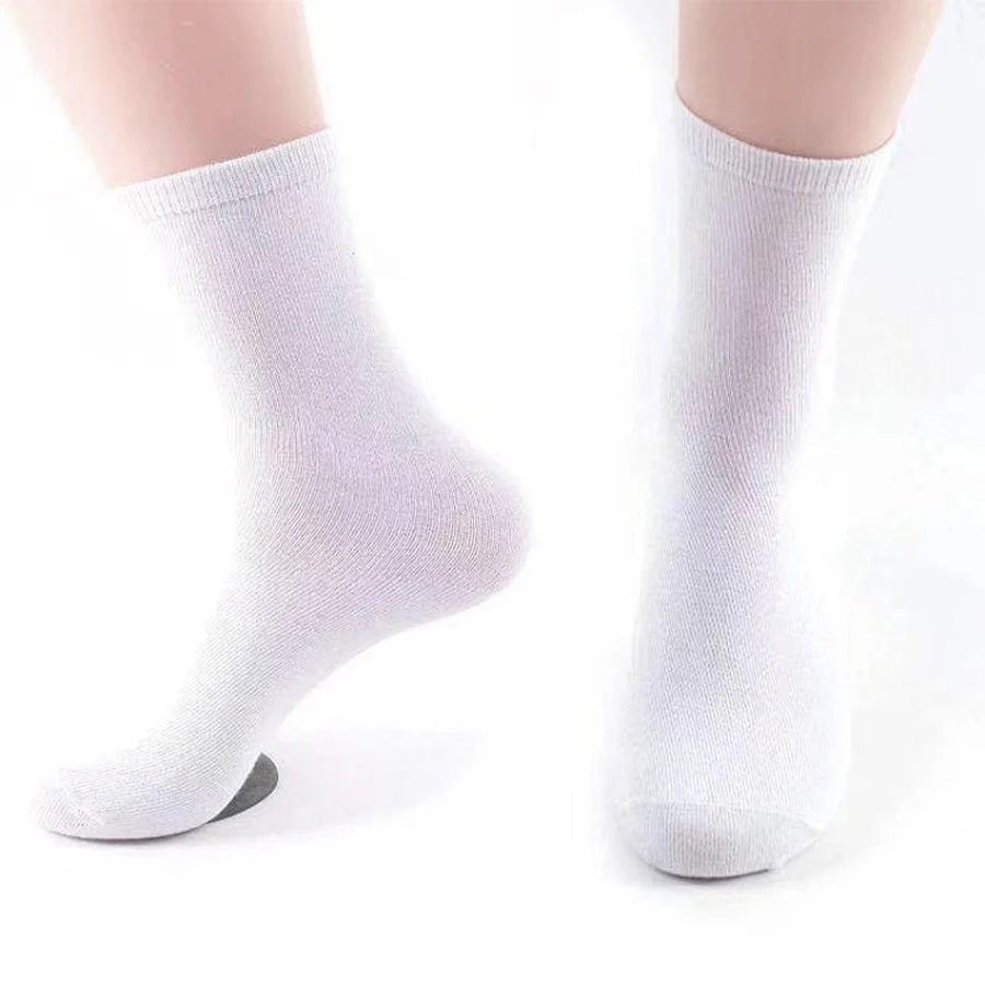 2022 Hot Selling Sublimation Custom Logo White Blank Printed Polyester Socks Blank White Tube Sock for Sublimation