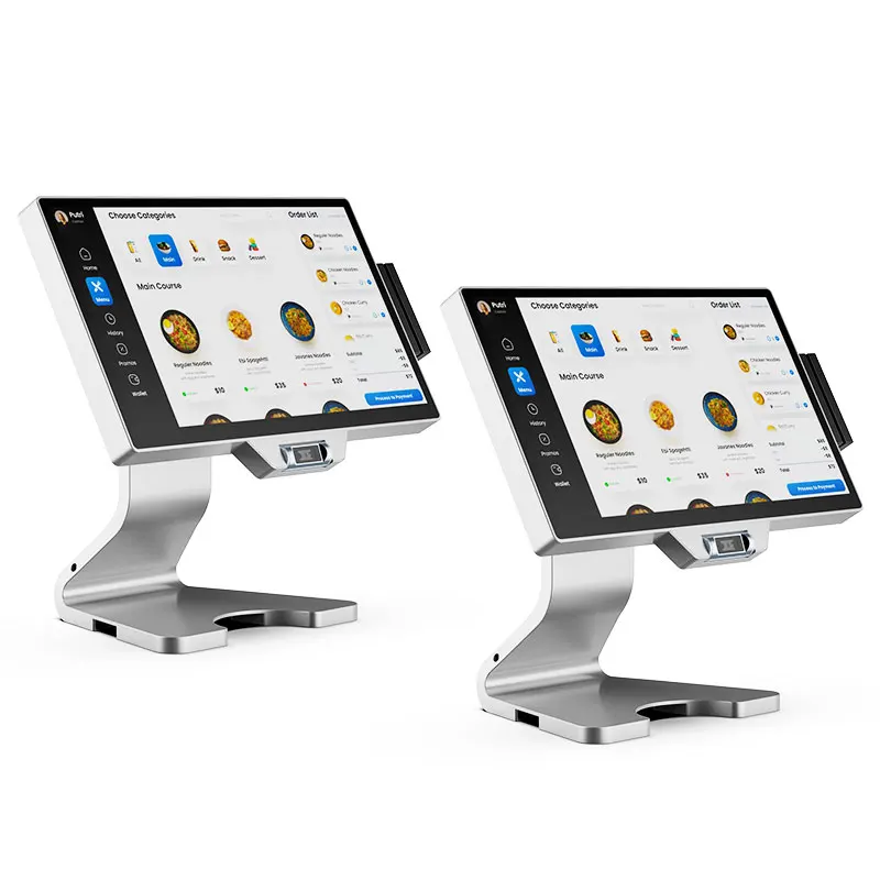All-In-One Desktop POS Machine with Single or Dual Screen Touchscreen Display for Cashiers Compatible with Cameras