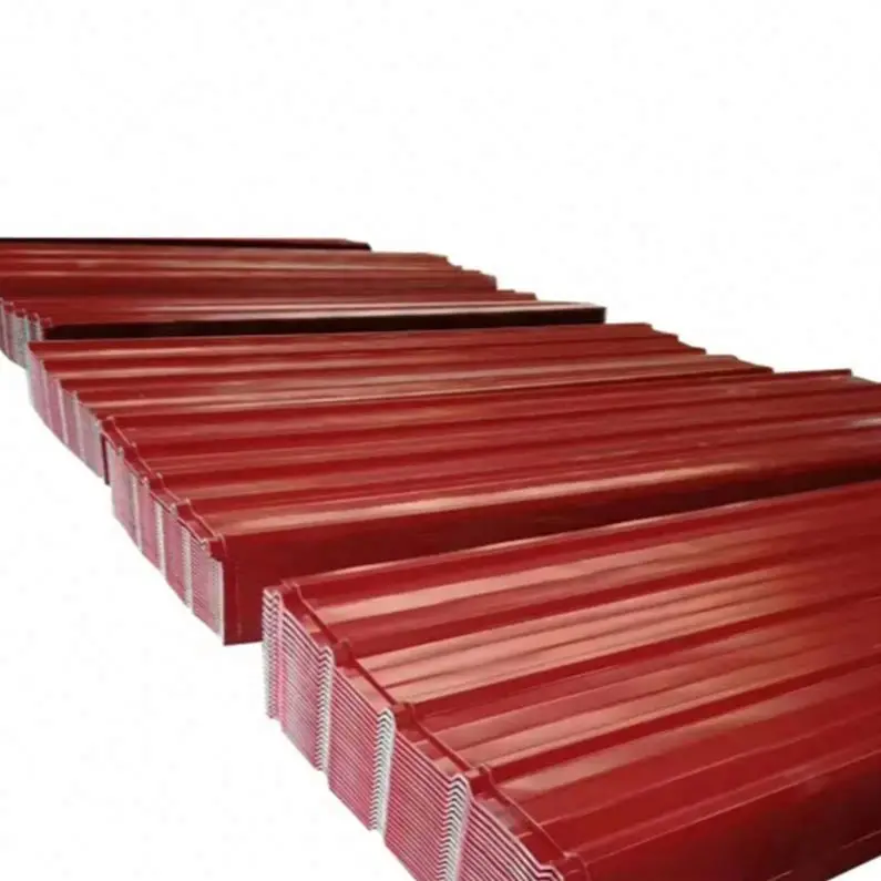 Trapezoid Shape Corrugated Steel African IBR DX51D PPGI Wavy Roofing Sheet
