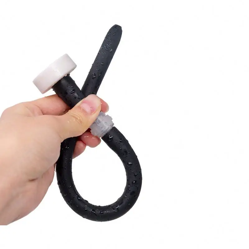 2024 NEW 50cm Anti-Reflux Silicone Enema Cleaner Anal Plugs Flushing Hose for Male Masturbation