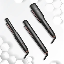 Wholesale Private Label Customize Pencil Irons 480 Deg 2Inch Titanium Blue Curved Flat Iron