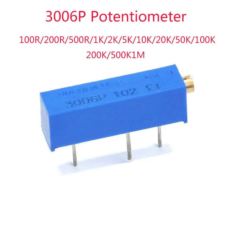  3006P 10K B103 потенциометр триммер Trinpot 100R 200R 500R 1K 2K 5K 20K 50K 100K 200K 500K