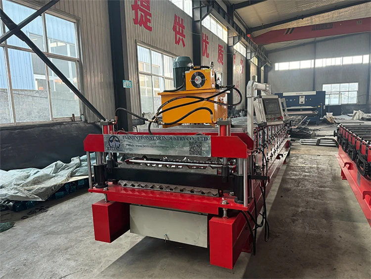 840 trapezoidal sheet and 836 corrugated double layer roll forming machine for Bolivia