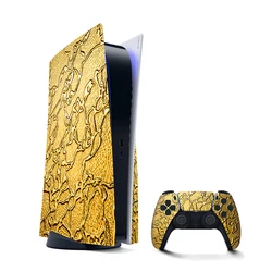 Wood Style Anti Scratch Console Cover For PS5 Disc Edition Replacement Plate Shell for PS5 Console