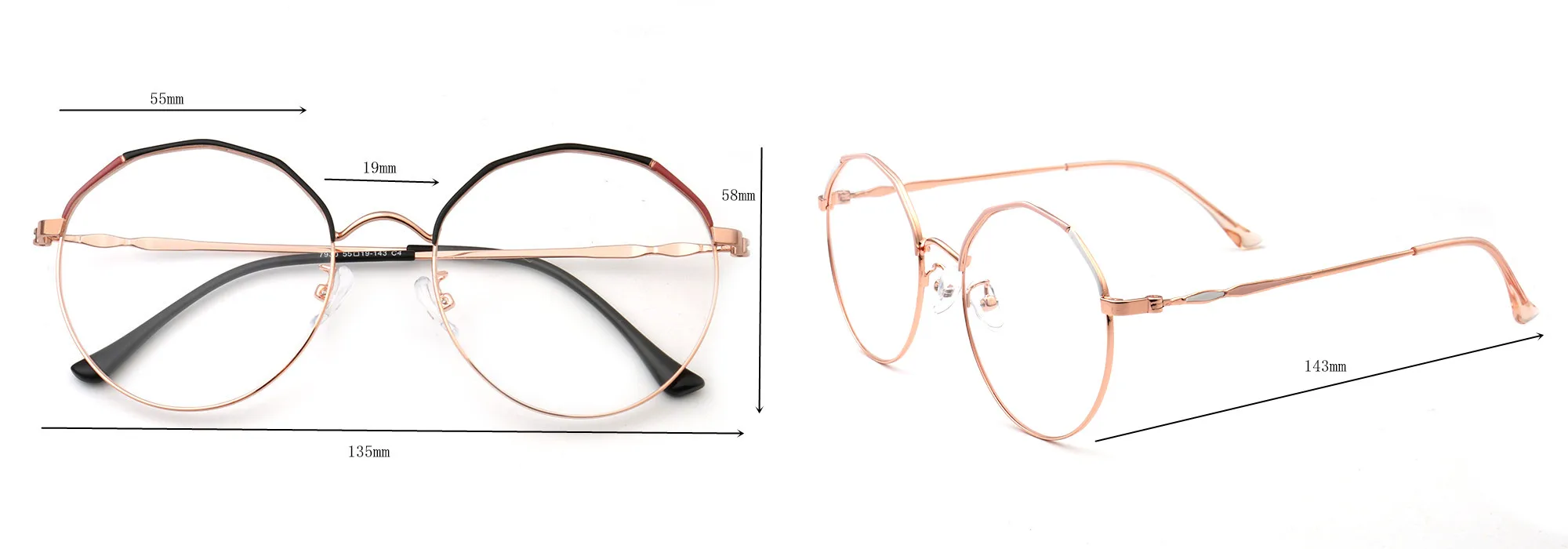 2021 New wholesale colorful stainless steel optical frames blue light blocking glasses fashion myopia reading glasses 7930