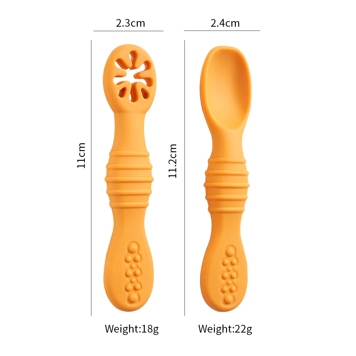 Baby Spoon Set Silicone Training Spoon Toddler Utensils for KidsKids feeding dipping sauce spoon for infant newborn