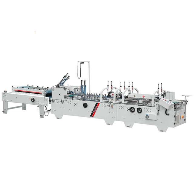[JT-YZHH800]High speed pre-folding straight line box folding and gluing machine auto folder gluer for paperboard box