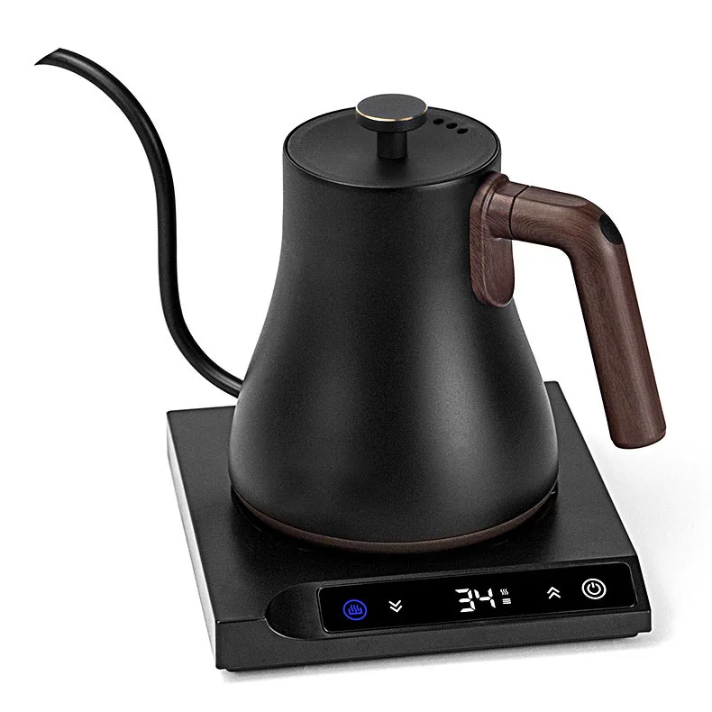 600ML mini Portable tea coffee pot stainless steel gooseneck Black Electric tea Kettle