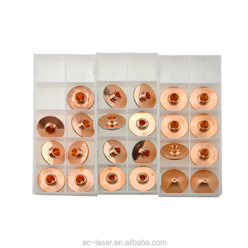 Laser equipments consumables chrome-coated Laser nozzle for laser welding head big/small opening