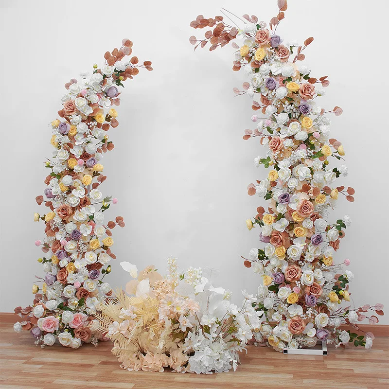 The New Listing Realistic Artificial Flowers Wedding Artificial Flower Horn Arch