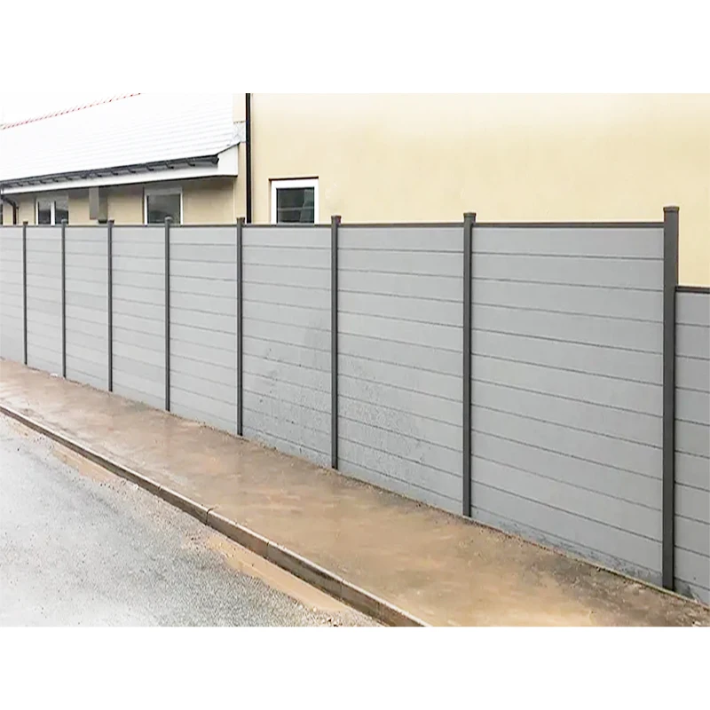 Garden Wpc Fencing Wholesale Cheap Plastic Wood Waterproof Wpc Outdoor Fence With Metal Aluminum Post
