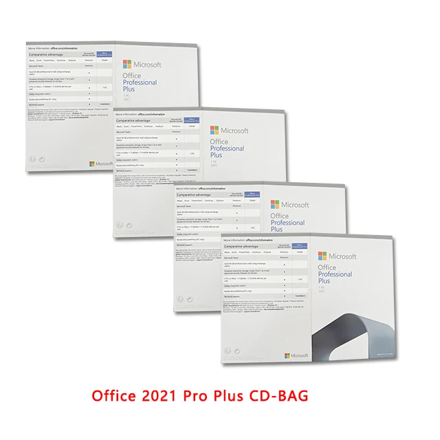 Office 2021 Professional Plus /Office 2021 Pro Plus CD-Bag Can Reinstall English/French Language Latest Version