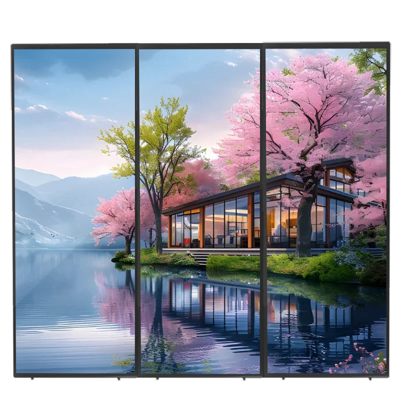 70 inch indoor touch screen totem lcd advertising kiosk free CMS software to splicing use digital signage and displays