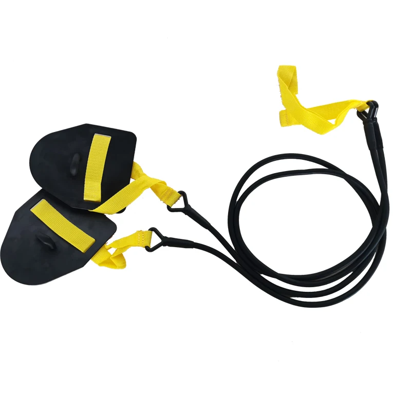 Wholesale Fitness Dipped Latex Tube swim paddles training exercise tether bungee cords swimming resistance bands