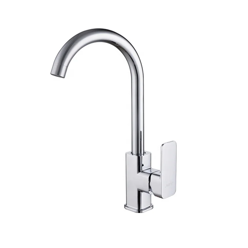 Modern Flexible Neck Water Saving Hot and Cold Water Mixing Stainless Steel Kitchen Faucet