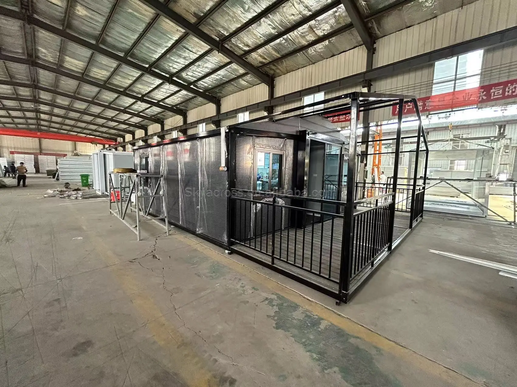 75 мм сэндвич-панель серая 20 футов 2 спальни расширяемый контейнерный дом сборный крошечный контейнерный дом с ванной и кухней