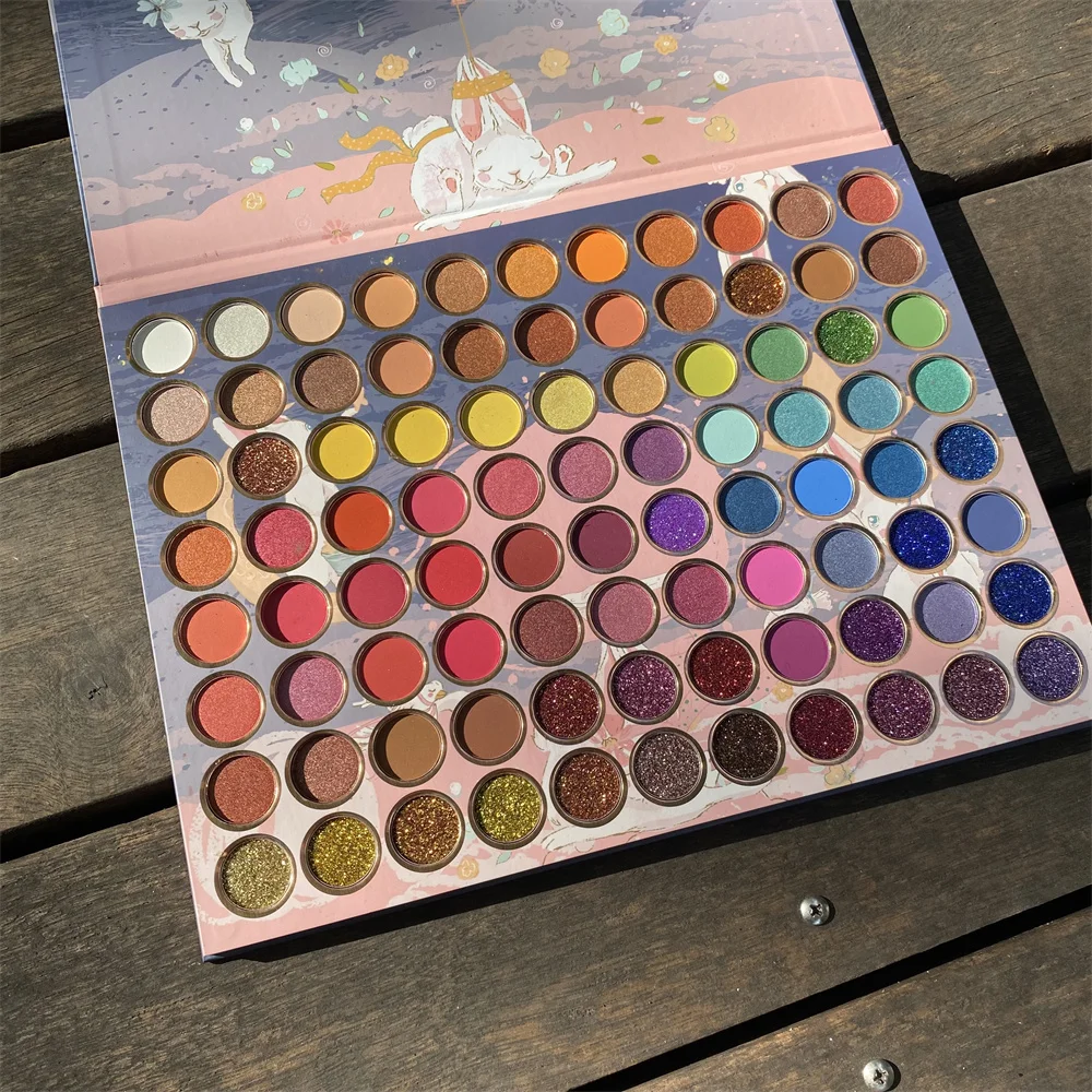 New 88 color eye shadow palette jade rabbit plate matte pearl can be customized private logo spot factory direct wholesale
