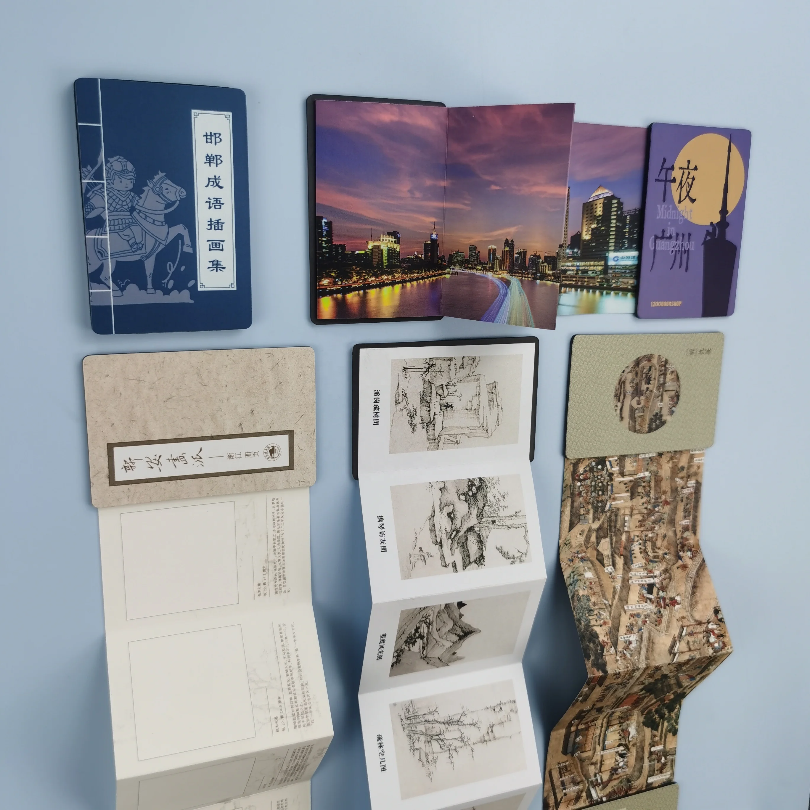 New product magnetic cover magnetic folding paper book fridge magnet ,  add logo magnetic paper folded booklet
