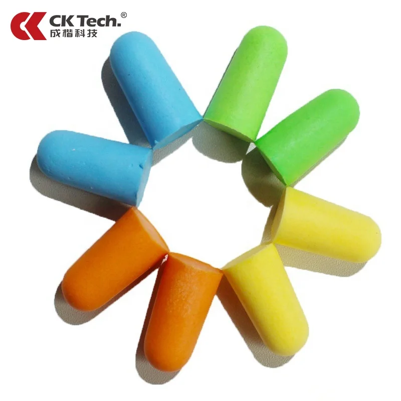 Sound insulation foam ear plug bullet foam earplugs disposable noise sponge earplug disposable earplugs for noise reduction