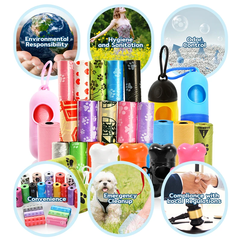 Custom Logo Pet Supplies Outdoor Eco Friendly 100% Biodegradable Dog Poop Bag