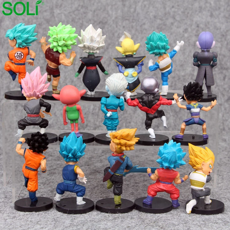 7.5cm Mini figurine set toy cartoon Saiyan goku super saiyan dragon anime