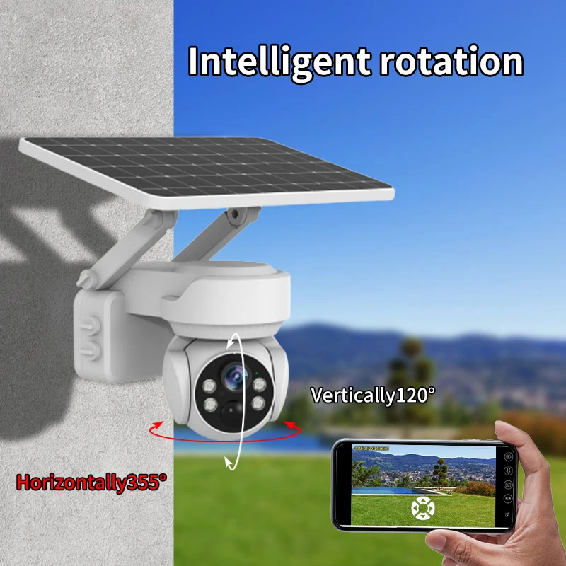 Солнечная камера TecDeft 4G Sim-карта 1080P Hd Ip PTZ уличная безопасность беспроводная Sd-карта Pir Wifi Cctv на солнечных батареях