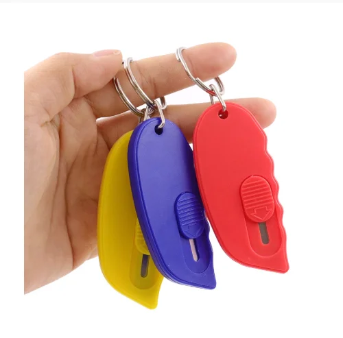 L053 Mini Keychain knife Portable Knife Utility Knife Paper Express Unpacking Envelope Office Cutting Paper Art Cutter Stationer