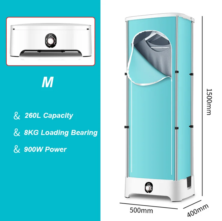 Портативная Складная сушилка для одежды, домашняя Складная Сушилка, регулируемый таймер с углом нагрева 360 градусов, низкий уровень шума, для дома