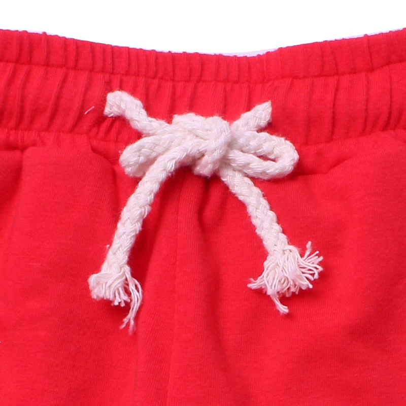 
Wholesale kids boutique clothes solid red casual baby unisex shorts knitted cotton fashion new style baby bloomer 