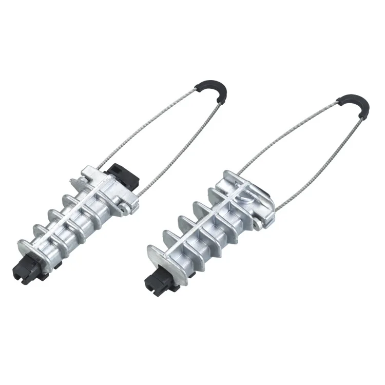 FTTH 8-Figured Wedge Anchoring Clamp Tension Clamp Dead End for Fiber Optic Drop Cable Guy Grip Power Line Accessories