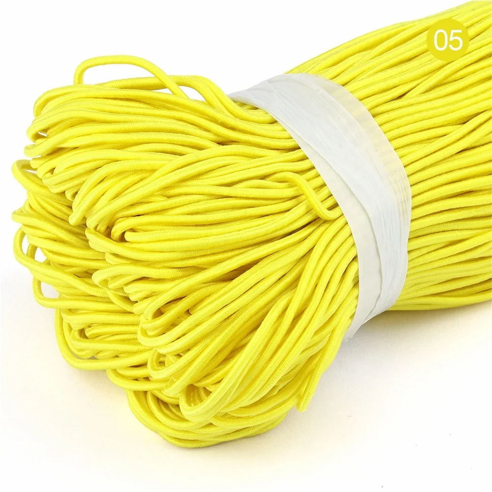 Wholesale custom LOGO strong stretch Elastic rope bungee shock cord for shoelaces drawstring cord