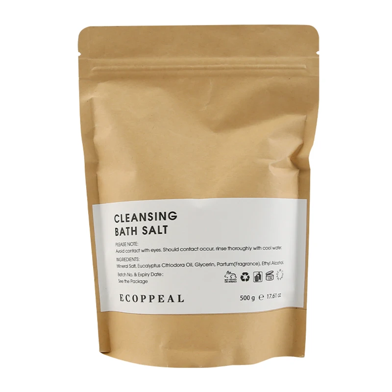 Eco-friendly Paper Packaging Less Plastic OEM Private Label Organic Vegan Bulk Epsom Bath Muscle Therapy Himalayan Bath Salts